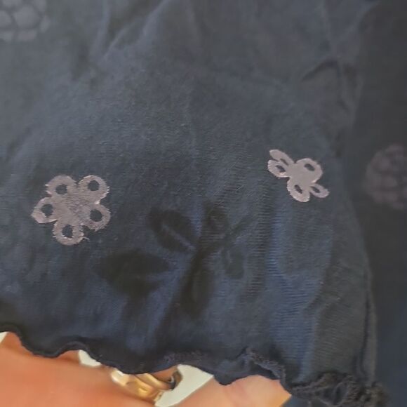 BLUE FISH  HAND PRINTED BLOUSE SIZE 0 - Picture 3 of 9